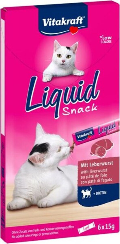 Liquid Snack with Liver Sausage + Biotin 6x15g