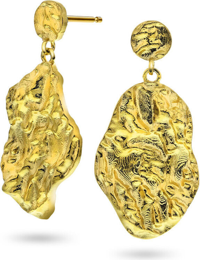 Bilde av Shapes by Gulldia, Crown øredobber i forgylt 925 sølv