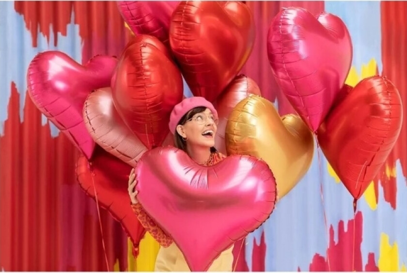 Pink Hjerte Folieballon