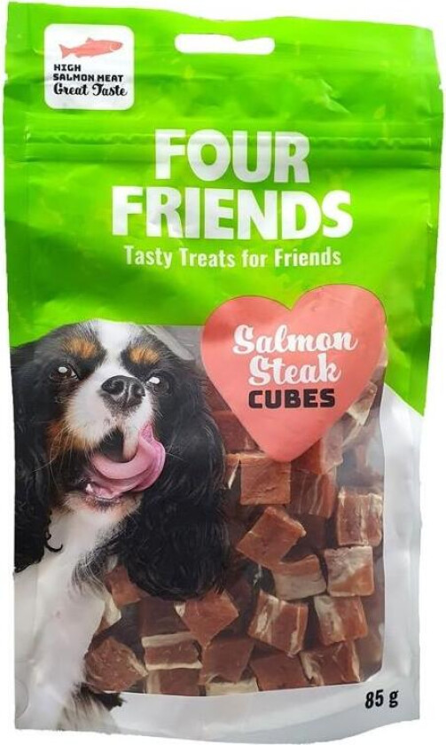 Dog Salmon Steak Cubes Godbiter til Hund 375 g