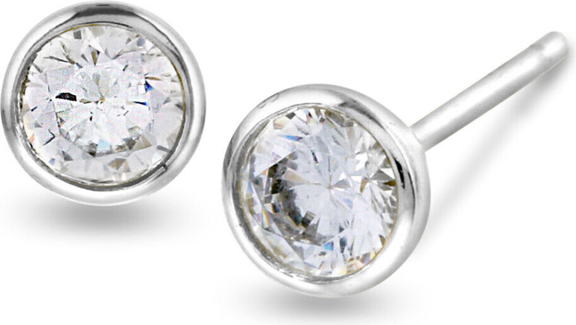 , Øredobber i 925 sølv med zirkonia