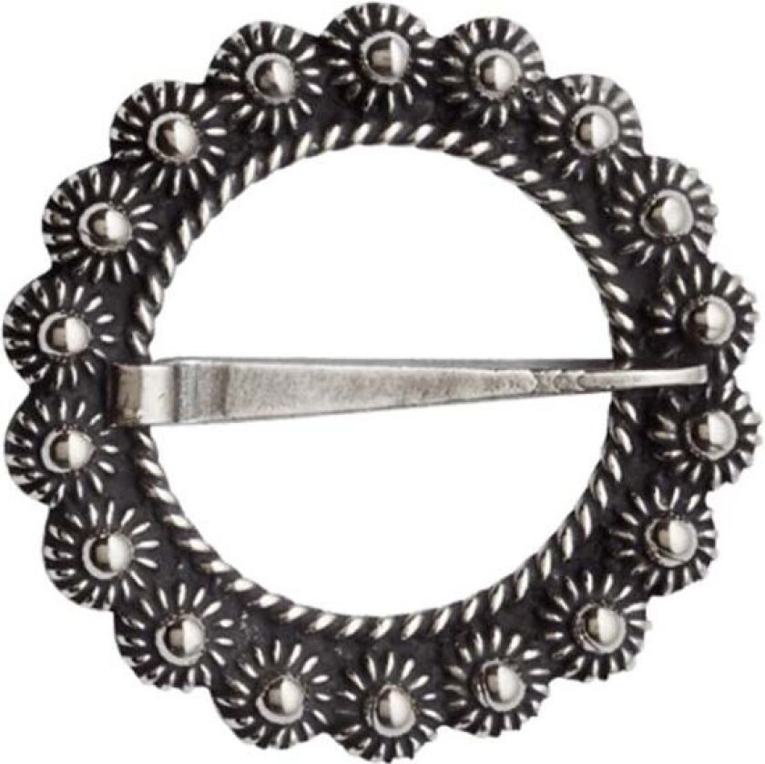 Halsring i 830 oksidert sølv med kruser