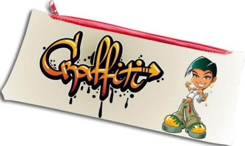 Panta Plast Pencil Case Pp Pencil Case With A Graffity Zipper Print