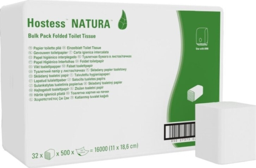 Kimberly-Clark Kimberly-Clark Vertinne - Brettet Mykt Toalettpapir, Resirkulert Papir - 16 000 Seksjoner