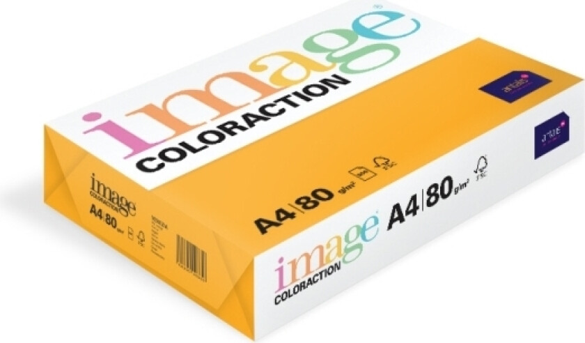 Kopipapir Image Coloraction A4 80G Venezia Mid Orange 500Ark/Pkt