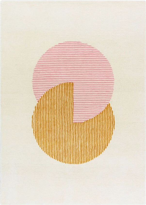 Circles ullteppe rosa 170x240 cm