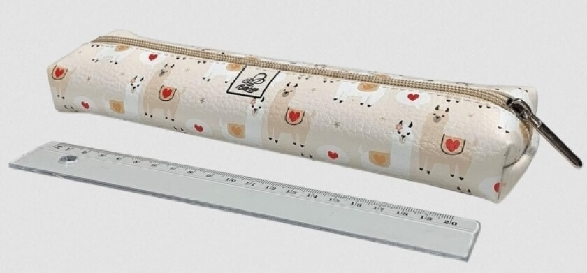 Bee-Bee Pennal Dachshund Pennal I Øko-Skinn Lama