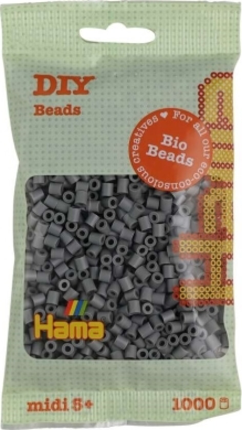 Hama Bio Midi Perler 1000Stk Grå