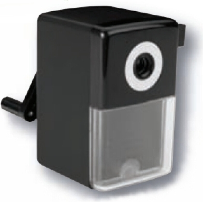 Kf02291, Manuell Blyantspisser, Svart, Metall, Plastikk, Ambidekstriøs