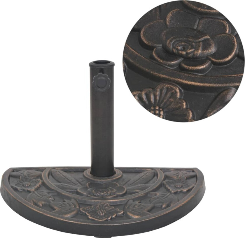 Parasollfot harpiks halvsirkel bronse 9 kg