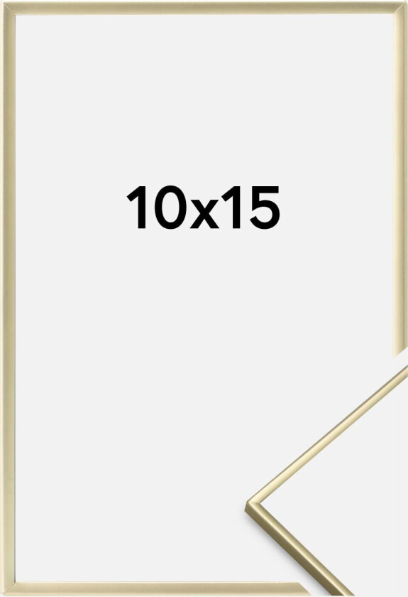 Ramme Slät Metall Gull 10x15 Cm