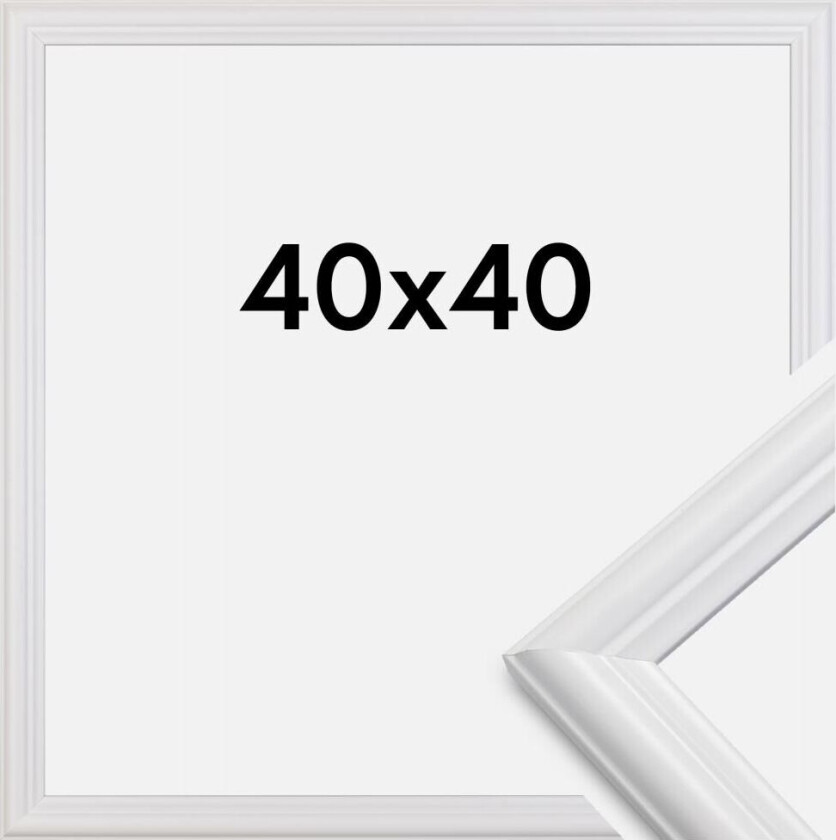 Ramme Siljan Akrylglass Hvit 40x40 Cm