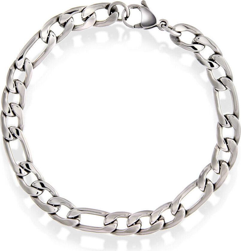 Figaro armbånd i stål, 21 cm