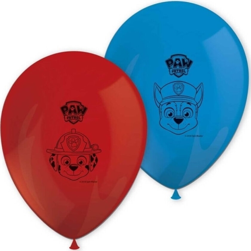 Paw Patrol Bursdagsballonger - 30 Cm - 8 Stk. Universell