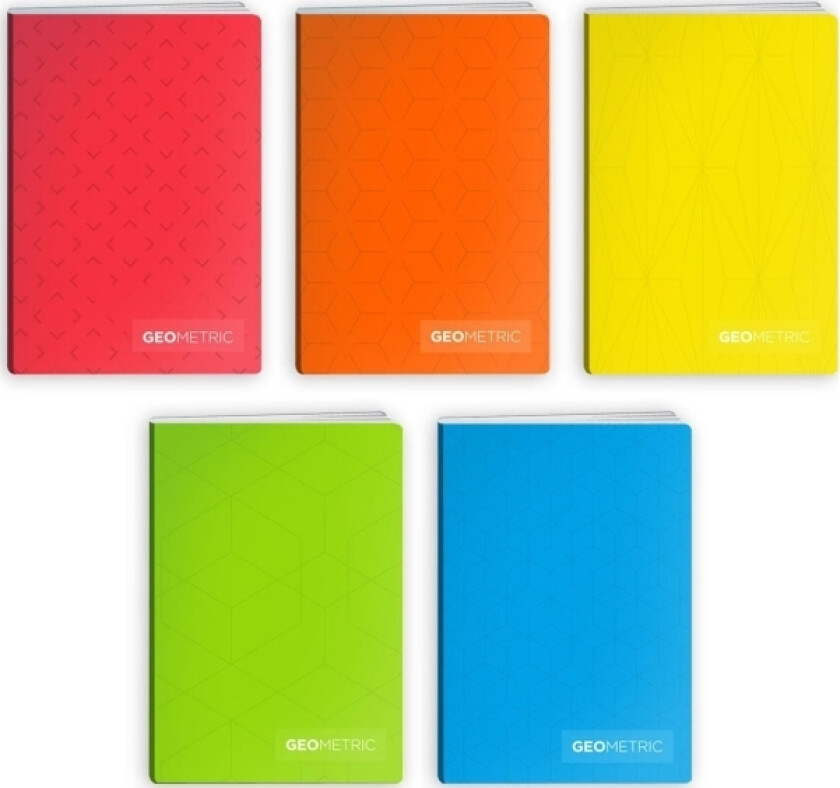 Notatbok A4 60K Geometric Line Pakke Med 10
