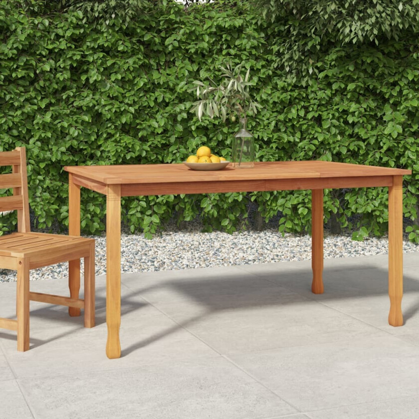 Utendørs spisebord 150x90x75 cm heltre teak