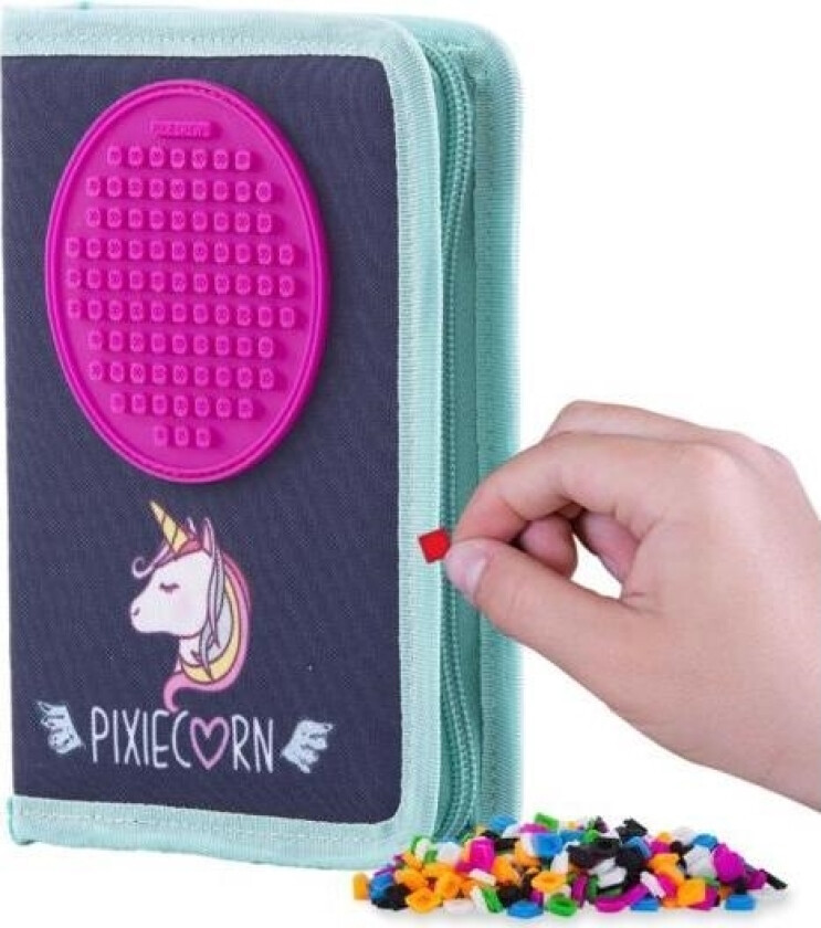 Pixie Blyantveske Skolepennal Med Glidelås, Pixie Crew, Unicorn, Lilla Panel