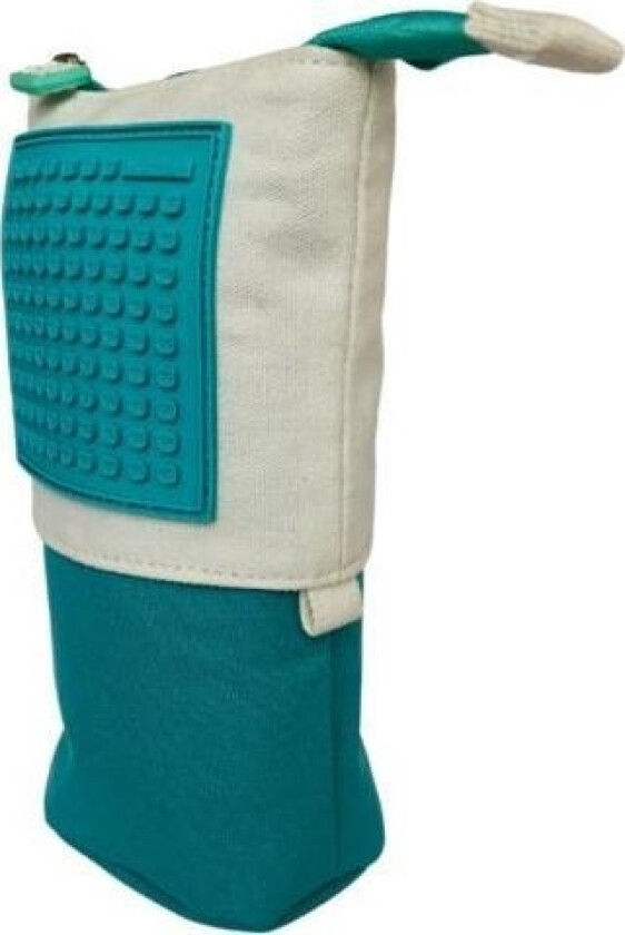 Pencil Case Vertical Zippered Pencil Case With Turquoise Panel