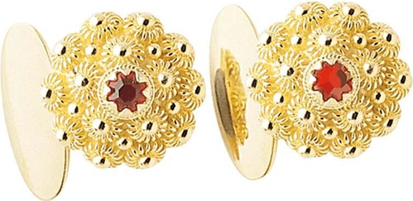 Mansjettknapper Fana i 830 forgylt sølv