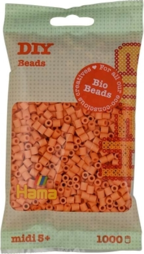 Hama Bio Midi Perler 1000Stk Lys Aprikos
