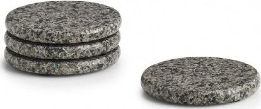 Zeller Glassunderlag, 4 Stk, Granitt, 10,5X1 Cm