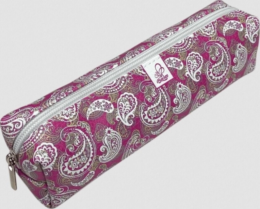 Bee-Bee Pencil Case Rectangle Paisley Pencil Case Fuchsia Gold