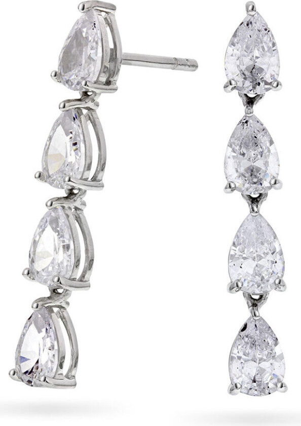 , Øredobber i 925 sølv med zirkonia