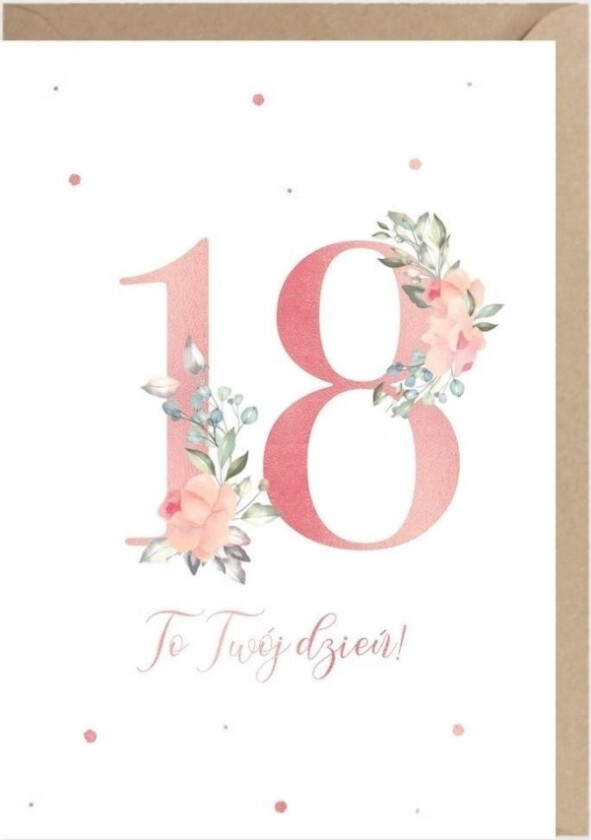 Bursdagskort 18, Øko Konvolutt K098