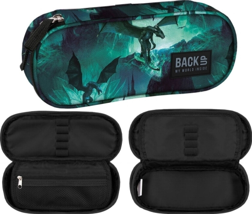 Oval Pencil Case Backup 5 Model A35 Dragons Derform