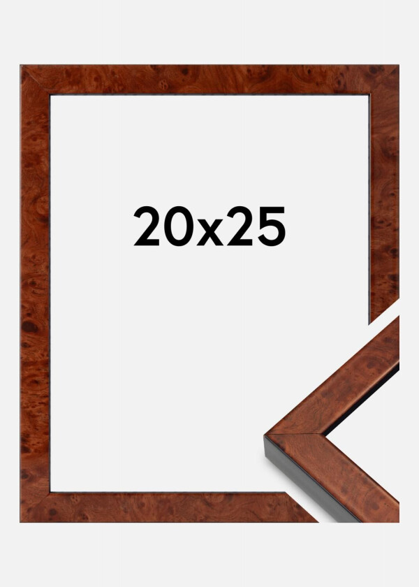 Ramme Hermes Akrylglass Burr Walnut 20x25 Cm
