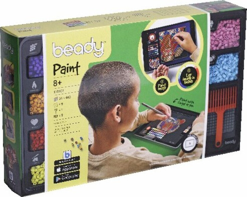 Bilde av Beady Paint 14.400 Perler, 9 Plader, 1 Skraber