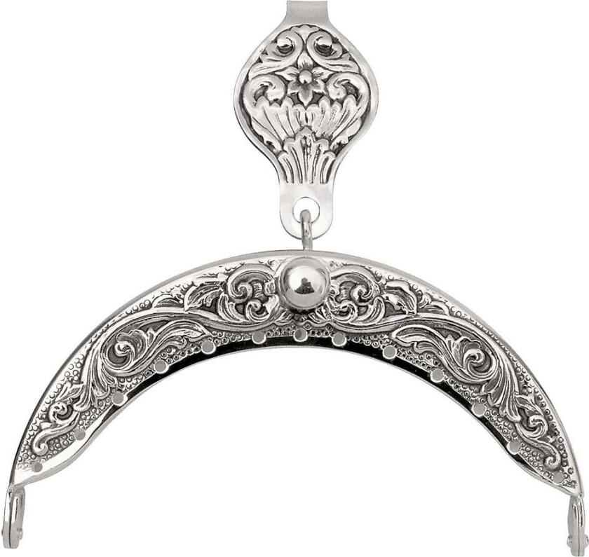 Veskelås i 830 oksidert sølvplett