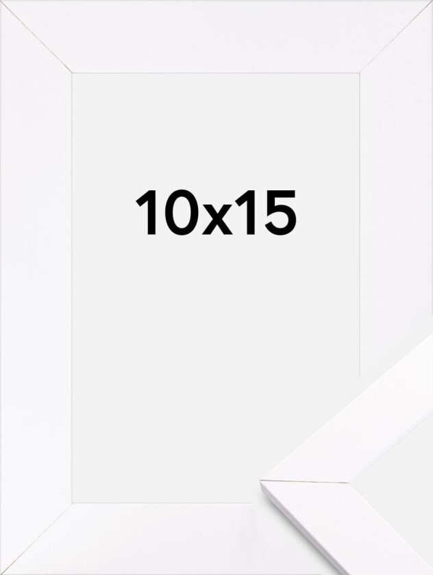 Ramme Stockholm Hvit 10x15 Cm