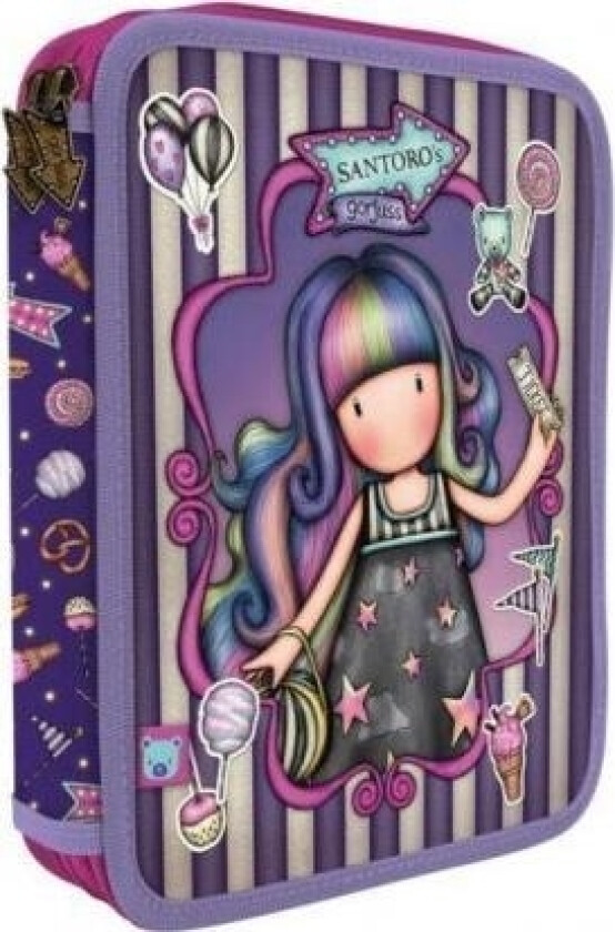 Pennal Dobbel Penal Med Tilbehør - Gorjuss - Opp Og Borte