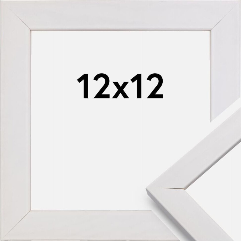 Ramme Stilren Hvit 12x12 Cm