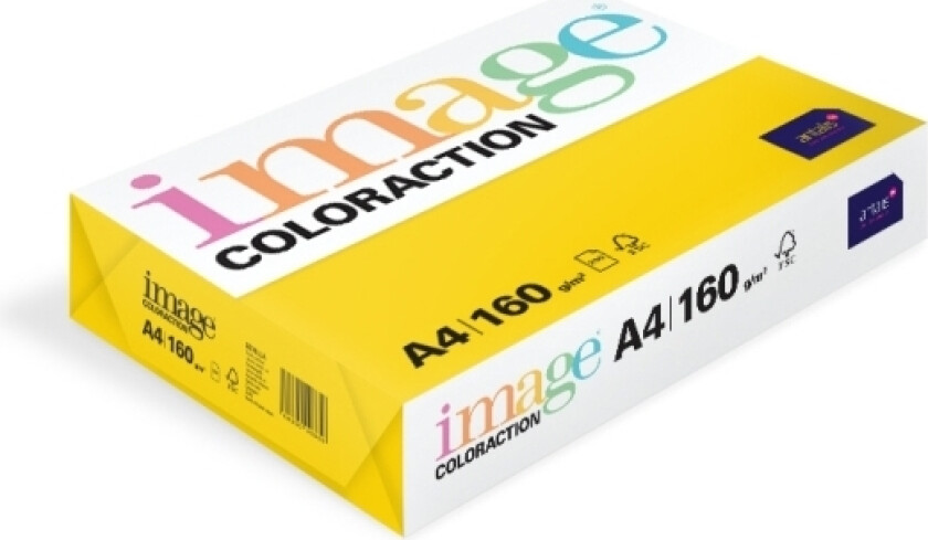 Kopipapir Image Coloraction A4 160G Sevilla Dark Yellow 250Ark/Pkt