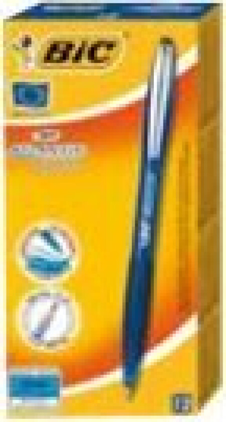 Bic Atlantis Soft - Kulepenn - Blå - Oljebasert Blekk - 1 Mm - Medium - Retraktil (En Pakke 12)