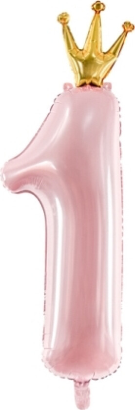 Partydeco Fb87m-081J-Karton, Gull, Rosa, Nummer, Folie, Temafest, 300 Mm, 920 Mm