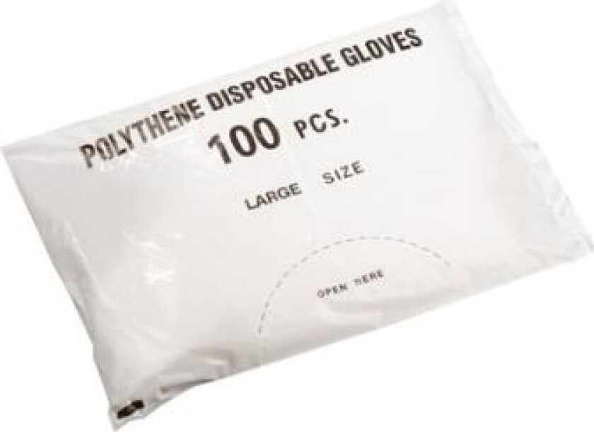 Engangshanske str L LDPE, 100 pk x 100 stk/krt