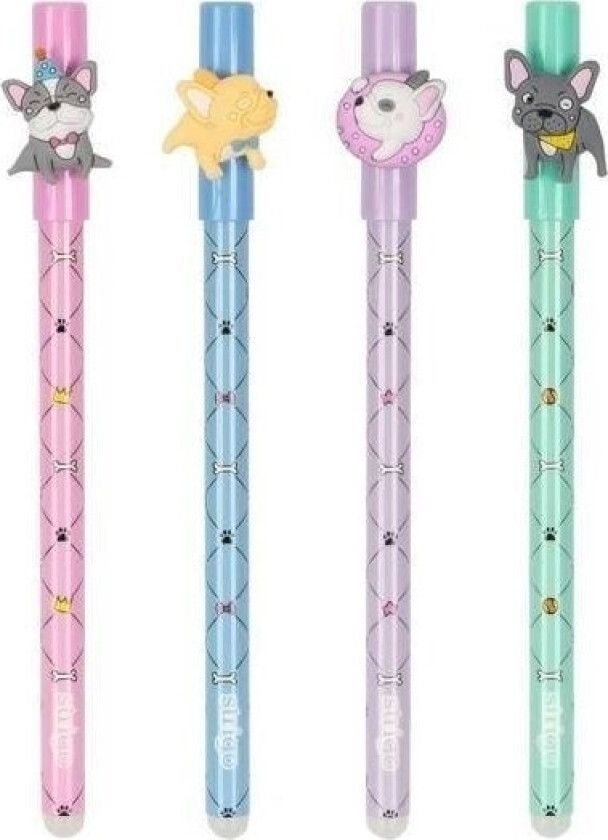 Slettbar Kulepenn Med Hette Valper (36 Stk)