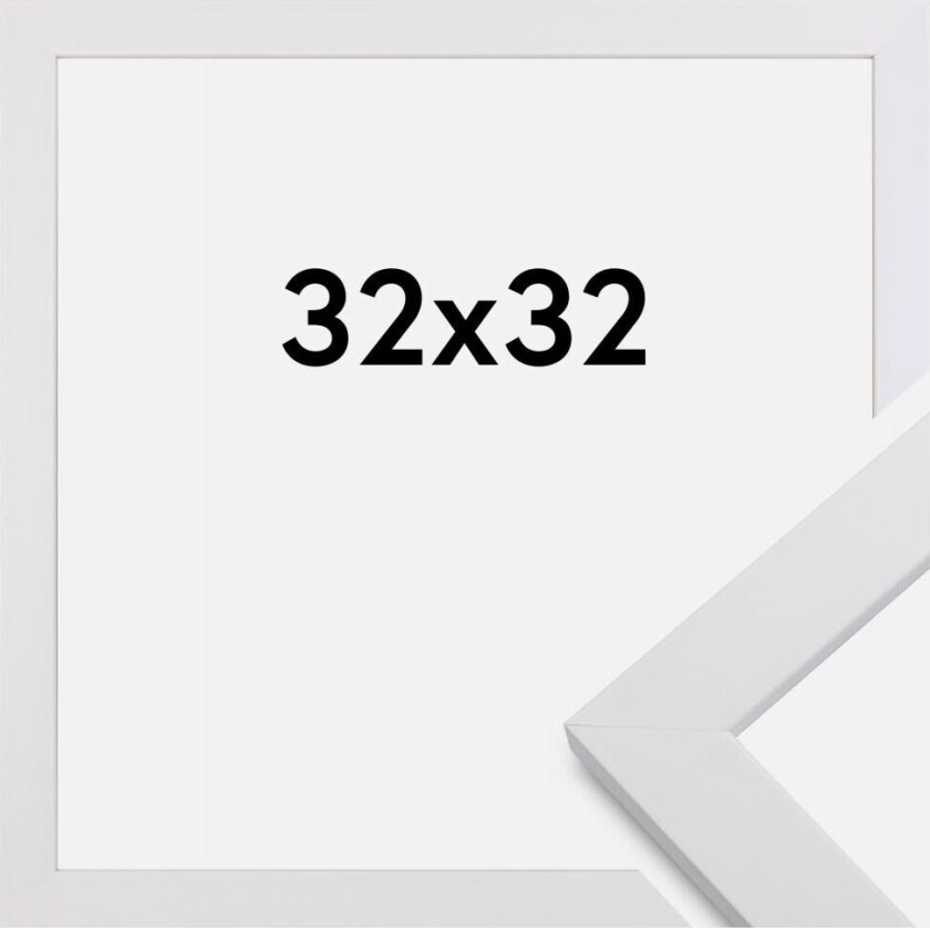 Ramme White Wood 32x32 Cm