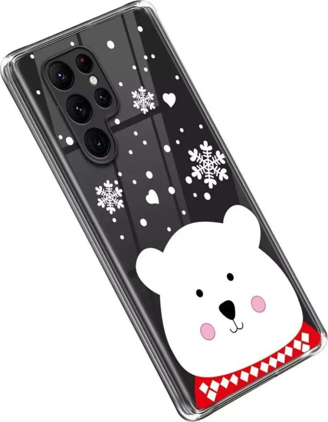 Samsung Galaxy S22 Ultra TPU Plast Jul Deksel - Merry Christmas - Lubben Isbjørn