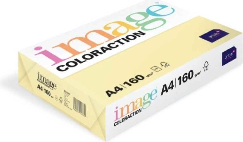 Kopipapir Image Coloraction A4 160G Desert Pale Yellow 250Ark/Pkt