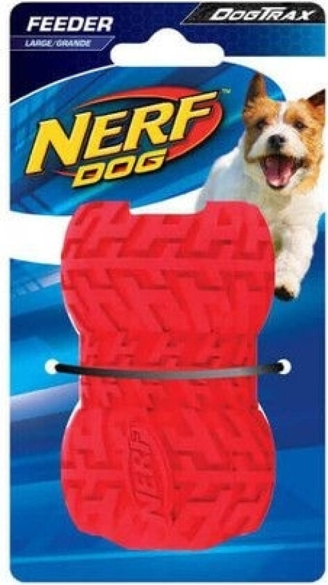 Gummi Squeaky Kule Med Slitebane Nerf, L, Blå/Rød, M