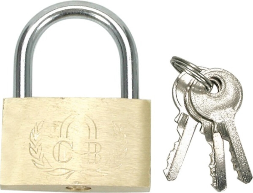 Vorel Messing Hengelås 40Mm 3 Nøkler (77400)