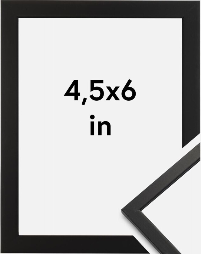 Ramme Edsbyn Akrylglass Svart 4,5x6 Inches (11,43x15,24 Cm)