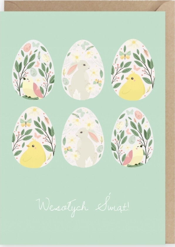 Gratulasjonskort Grønn, Øko Konvolutt K097