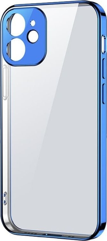 New Beauty Series Ultra Thin Transparent Deksel Med Metallramme For Iphone 12 Pro Blue (Jr-Bp743)