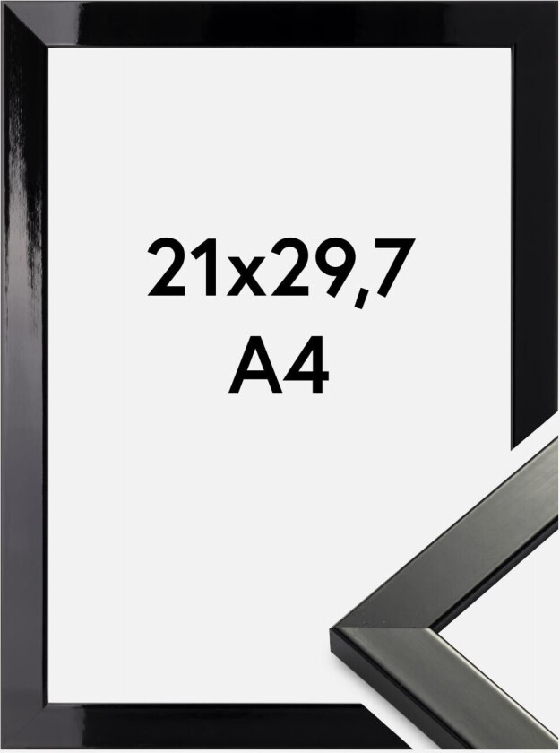 Ramme Uppsala Svart Høyglans 21x29,7 Cm (A4)