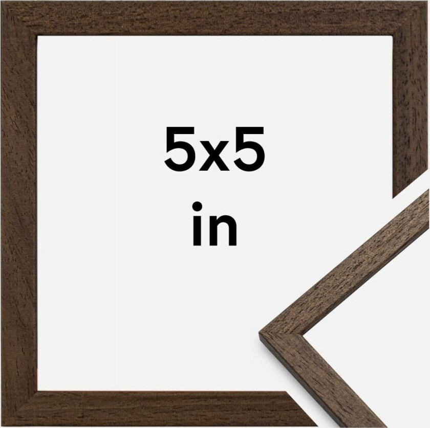 Ramme Edsbyn Akrylglass Valnøtt 5x5 Inches (12,7x12,7 Cm)